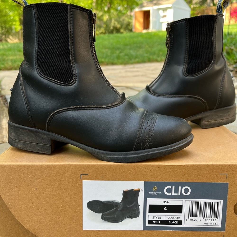 Gently used Moretta Clio paddock boots, kids size 4